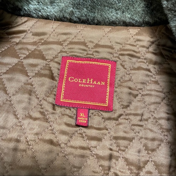COLE HAAN BROWN GENUINE LEATHER JACKET - Picture 3 of 3